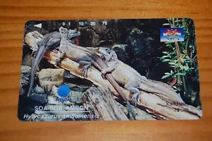 Used Phone Card The Soa-Soa Ambon Sailfin Lizard (Hydrosaurus amboinensis) - Picture 1 of 2