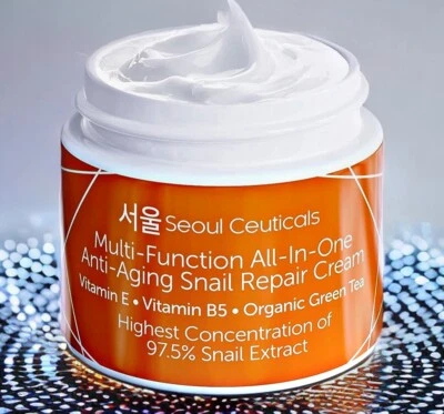Crema hidratante multifunción para el cuidado de la piel SeoulCeuticals 97,5 % mocina de caracol 2 oz Foto 1 de 4