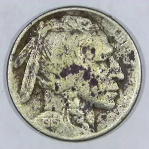 ***VINTAGE AMERIKANISCHE MÜNZE*** 1915 D F DETAILS Buffalo Nickel Y776 - Bild 1 von 2