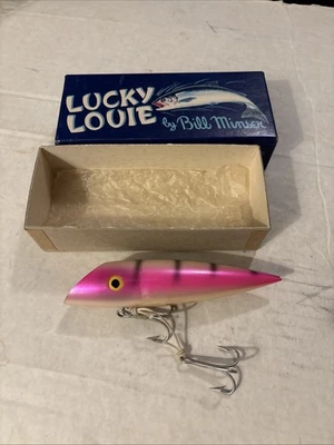 Винтажная рыболовная приманка Lucky Louie Minser Tiger X ШТЕПСЕЛЬНАЯ ВИЛКА В КОРОБКЕ НОВАЯ НИКОГДА НЕ ЛОВИЛАСЬ - Изображение 1 из 4