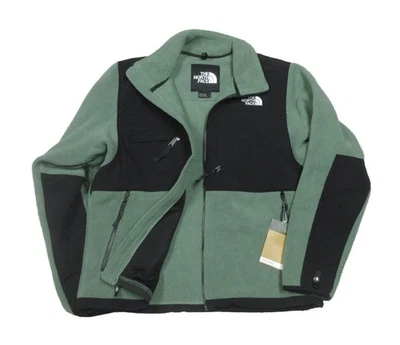 The North Face Men's Duck Green/Black Colorblock Retro Denali Fleece Jacket - Image 1 of 4