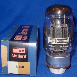 NOS / NIB GEC Black Plate KT88 Tube Branded For Mullard - Picture 1 of 5