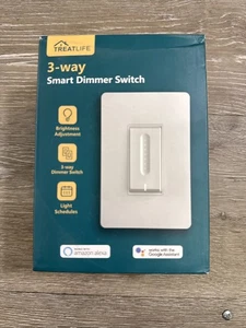 Treatlife DS01C3-Smart Dimmer WiFi Light Switch - White - Picture 1 of 6