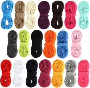 20 Pares de Cordones Planos de Colores para Zapatillas Botas y Deportivas - Picture 1 of 12