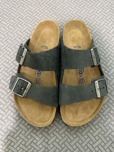 Birkenstock Arizona Soft Footbed Oiled Black Leather EU39 L8 M6 NEW - Picture 1 of 4