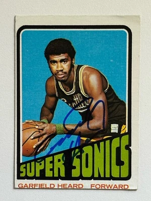 Garfield Heard 1972-73 Topps #98 Signed Autographed Auto Seattle Super Sonics - Image 1 of 2