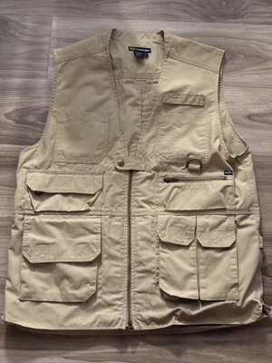 5.11 Tactical Series Taclite Pro Vest #80008 Tan/Beige Mens L Ripstop 17 Pockets - Image 1 of 4