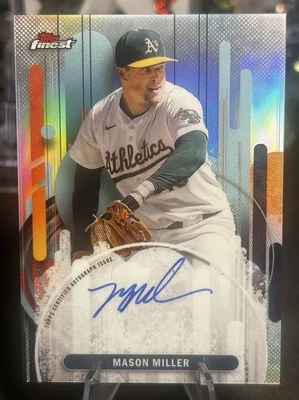 2025 Topps Finest MASON MILLER Auto Refractor #FA-MM Oakland A's - Image 1 of 3