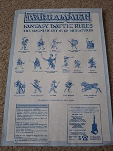 WARHAMMER 2nd Edition Mass Fantasy Battle Rules Magnificent Sven Miniature Sheet - Picture 1 of 6