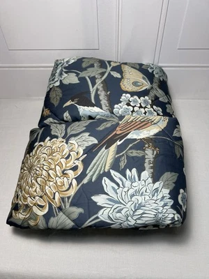 Edredón de satén Pottery Barn Bloom King Shams azul. Juego de dos Foto 1 de 4