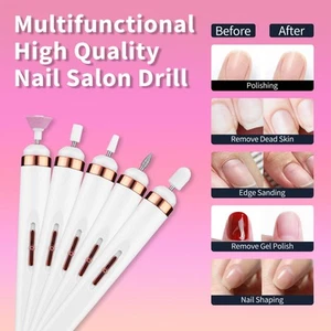 Electric Nail Drill File Grinder Manicure Pedicure Grinder Acrylic Glue Remover - Picture 1 of 13