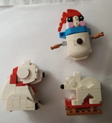 LOTE DE 3 piezas de Navidad de invierno: LEGO Creator 30645 muñeco de nieve y 2 perros Foto 1 de 4