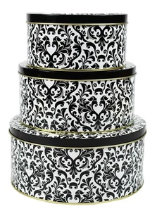 Set of 3 Nesting Tins! Perfect for Storing Cookies, Craft Supplies, Children'... - Foto 1 di 4
