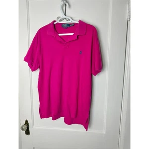 Polo Ralph Lauren de Colección Y2K Rosa Profundo Algodón Polo Logo Camisa Para Hombre Grande - Imagen 1 de 8