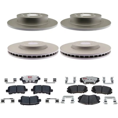 KIT-210513-1234 Raybestos Juego de 4 Ruedas Disco de Freno y Kits de Pastillas Delanteras y Traseras Foto 1 de 4