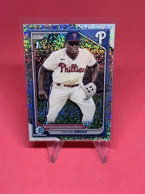 2024 Bowman Chrome BCP-225 Jalvin Arias 1st Speckle Refractor SP /299 - Image 1 of 2