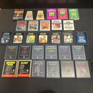 Atari Various Game Lot Qbert, Asteroids, Pac-Man, etc - Picture 1 of 12