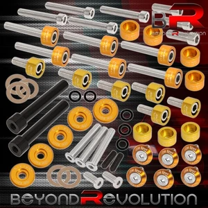 For Honda D-Series Cup Header Cam Cap M6 Fender Valve Cover Washers Bolt Gold - Picture 1 of 6