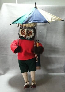 Owl Doll Vintage Jungle Toys of London Owl Golfer Doll Abercrombie Fitch - Picture 1 of 5