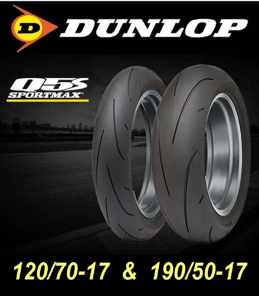 JUEGO NEUMÁTICOS DUNLOP SPORTMAX Q5S 120/70ZR17 Y 190/50ZR17 KAWASAKI NINJA 1000 900 Foto 1 de 1