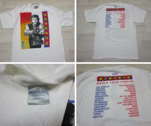Vintage 80s 1989 PAUL MCCARTNEY World Concert Tour T SHIRT Europe / USA Mens (L) - Picture 1 of 12