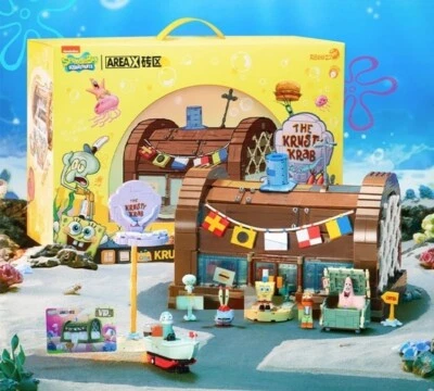 SpongeBob Krusty Krab Restaurant Building Blocks Set in Box Kids toys Gifts - Image 1 of 4