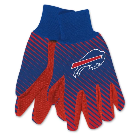 New NFL Adult Buffalo Bills Licensed Two Tone Work Sport utility Gloves OSFM Cover