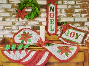 Gingham Goose NOEL Christmas Wreath~Banner~Pillow~Holiday Table~Pattern Uncut! - Picture 1 of 1