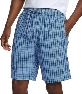 Nautica Men's Soft Woven 100% Cotton Elastic Waistband Sleep Pajama Short, - Picture 1 of 3