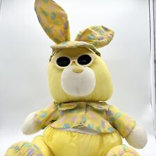 Puffalump Yellow Bunny Rabbit Glasses Visor Hat Easter Egg Outfit Vintage Plush