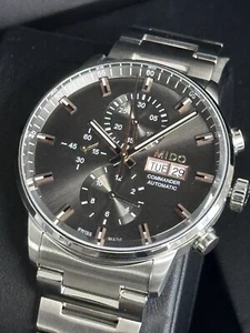 New MIDO Caliber 60 Chronograph M016.414.11.061.00 Watch Auto 42mm SS Rose Gold - Picture 1 of 5