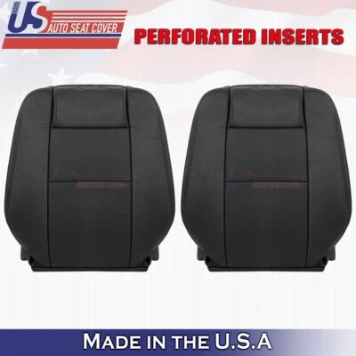 2007 2008 Fits Ford Explorer Sport Trac Front Sets Tops Leather Cover Black - Image 1 of 4