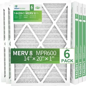 NEW M8 Filter 14*20*1 6pcs Furnace Air Filter for Vent, Air Conditioner, MPR 600 - Picture 1 of 7
