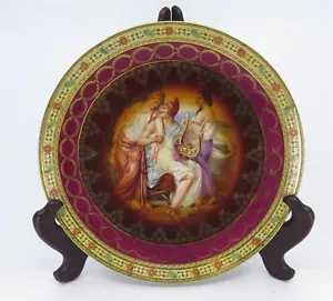 Antique JKW Decor Carlsbad Josef Kuba Decorative Porcelain Plate 11.25" Pink - Picture 1 of 4