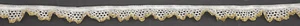 1/2" White Metallic Gold Ruffled Lace Fabric Trim 68 Yards - Picture 1 of 1