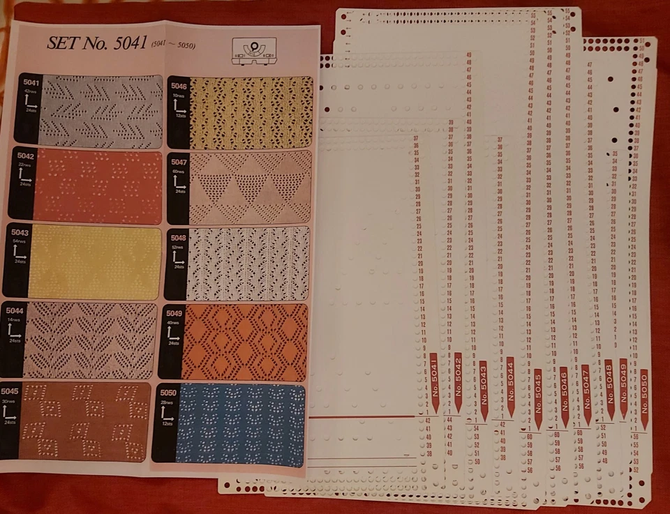 Lace Punchcards Set Of 10 Cards For The Toyota 950 (Set 5041 Nos 5041-5050) - Image 1 of 1