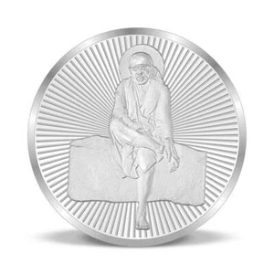 Sai Baba Münze / Shri Sainath Sai Baba 999 Pure Silver Coin - Bild 1 von 2