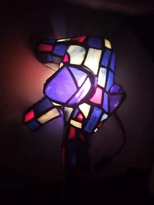 Stained Glass Elephant Lamp - Picture 1 of 4