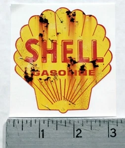 Vintage Shell Gasoline weathered retro grunge antique looking sticker decal - Bild 1 von 6