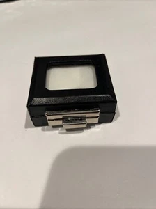4 Presentation boxes. Gems,Coin, ring box, Black display with glass see through - Picture 1 of 8