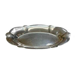 WM Rogers 419 versilberte Platte versilbert oval Serviertablett Spitze Muster Details - Bild 1 von 6