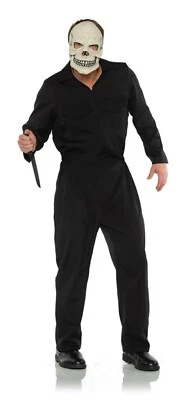 Black Boiler Suit Mens Adult Serial Killer Halloween Jumpsuit Costume - Image 1 of 2