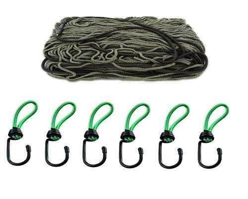 timtina Anhängernetz mit Gummiseil 3x2 m mit 6 Expanderhaken