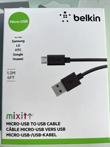 Belkin MIXIT Micro-USB to USB Charge Sync 4' Cable - Black - Free Shipping - Picture 1 of 5