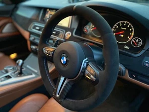 BMW M5 F10 ALCANTARA GENUINE OEM STEERING WHEEL M POWER PERFORMANCE 2012-2016 - Picture 1 of 11