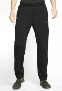 Men Nike Therma-FIT Open Hem Training Sweat Pants Joggers Black Grey 932253 010 - Picture 1 of 24