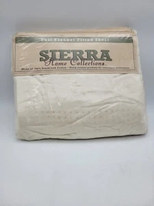 Vtg 1999 Sierra Home Collections Cotton Flannel Sheet Set Full Pre Shrunk New - Picture 1 of 4