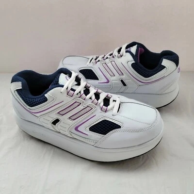 Curves For Women Shape Up Toning Rocker Casual Walking Shoes Size 7 White Purple - Image 1 of 4