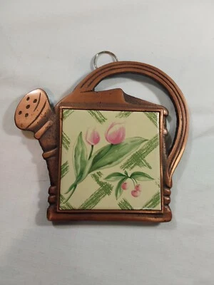 Pfaltzgraff JARDÍN FIESTA Remache Floral Azulejo Cobre Colgante de Pared Foto 1 de 4