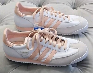 Adidas Dragon BLANCO Y ROSA Tenis de Cuero para Mujer Zapatos Planos 9.5 ¡Nuevos Raros! 2006 - Imagen 1 de 16